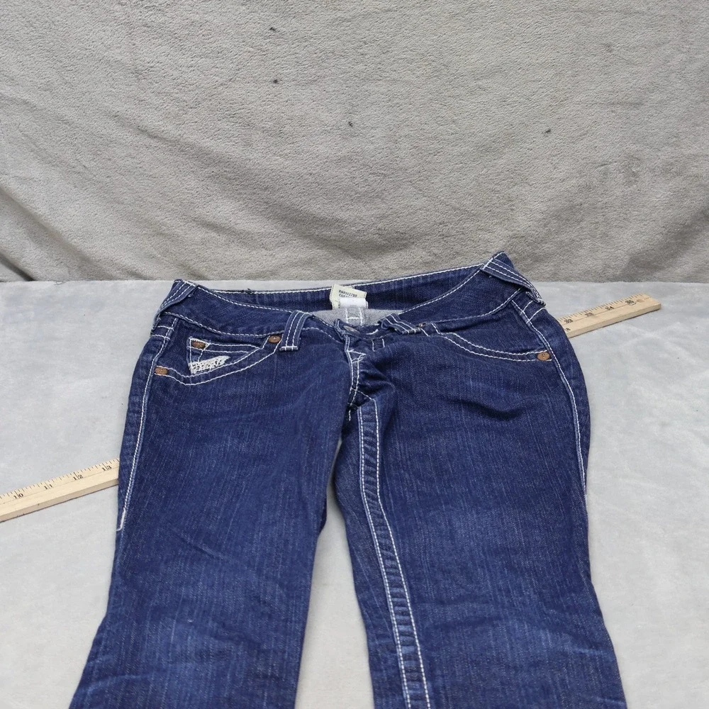True Religion Jeans Womens 26x35 Dark Wash Low Rise Skinny USA Made Y2K VTG